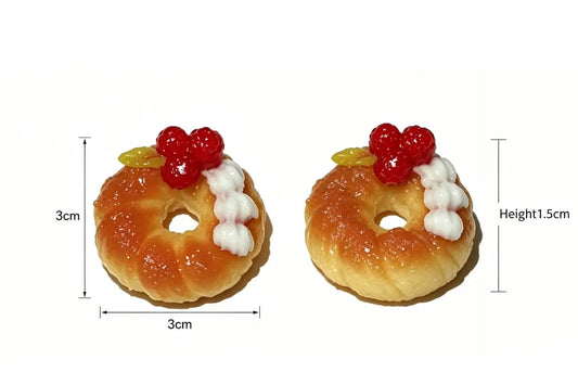 Kawaii Mini Berry Glazed Donut Squishy - Realistic 3D Handmade Stress Relief Toy