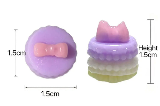Kawaii Mini Bow-Topped Layered Cake Squishy - Realistic 3D Dessert Toy