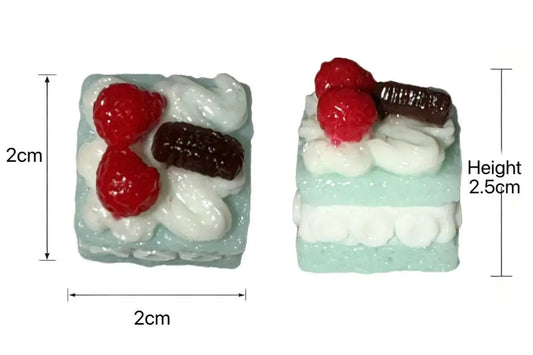 Artisan Strawberry Cream Cake Squishy - Realistic 3D Miniature Dessert Healing Toy