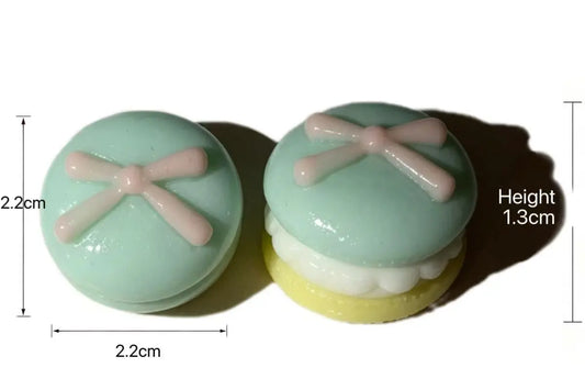 Aesthetic Ribbon Macaron Squishy - Handmade 3D Soft Realistic Miniature Healing Toy
