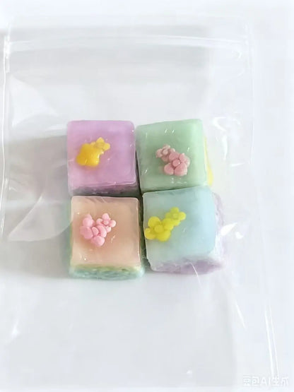 Kawaii Mini Minty Grape Creamy Cake Squishy - Realistic 3D Miniature Fruit Dessert Toy