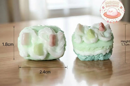 Kawaii Mini Candy-Topped Cream Pastry Squishy - Realistic 3D Dessert Toy