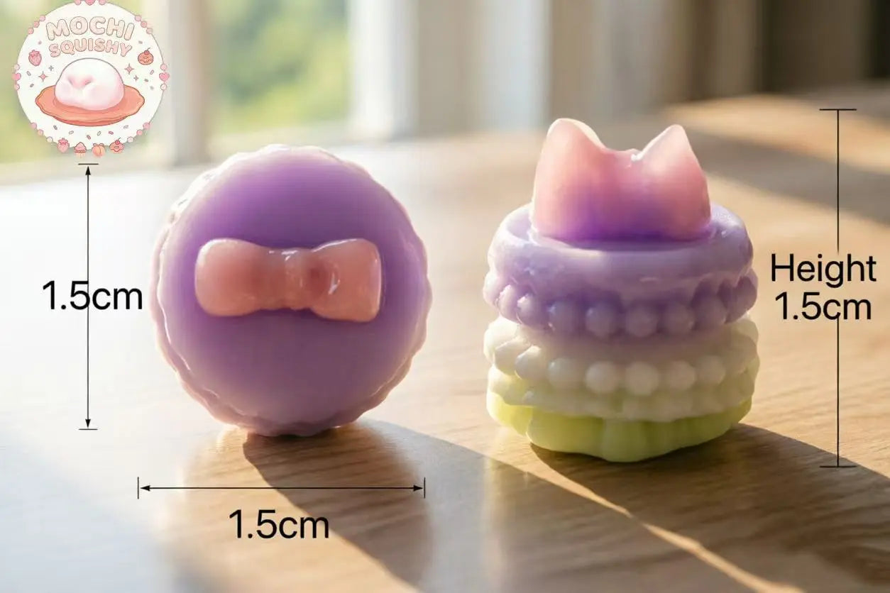 Kawaii Mini Bow-Topped Layered Cake Squishy - Realistic 3D Dessert Toy