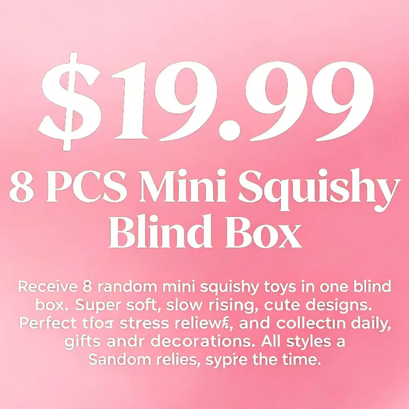 8 PCS Kawaii Mini Squishy Blind Box - Super Soft Slow Rising Dessert Toy Set