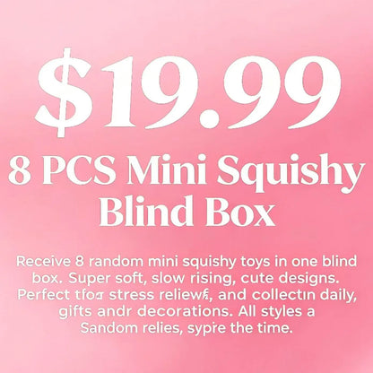 8 PCS Kawaii Mini Squishy Blind Box - Super Soft Slow Rising Dessert Toy Set