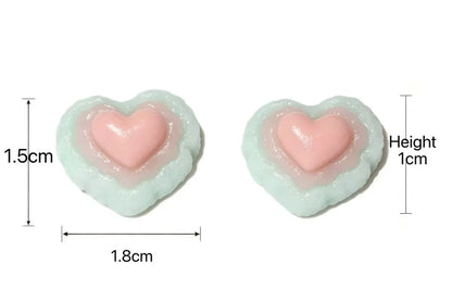 Kawaii Mini 3D Heart-Glazed Biscuit Squishy - Realistic Food Dessert Toy