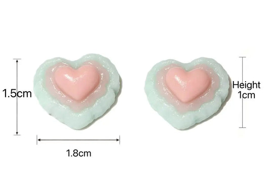 Kawaii Mini 3D Heart-Glazed Biscuit Squishy - Realistic Food Dessert Toy