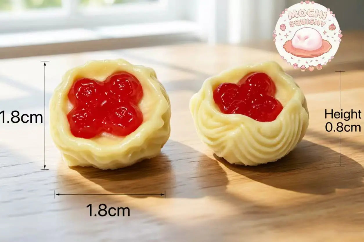 Kawaii Mini Berry-Jam Danish Squishy - Realistic 3D Butter Pastry Toy