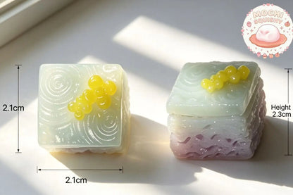 Kawaii Mini Minty Grape Creamy Cake Squishy - Realistic 3D Miniature Fruit Dessert Toy