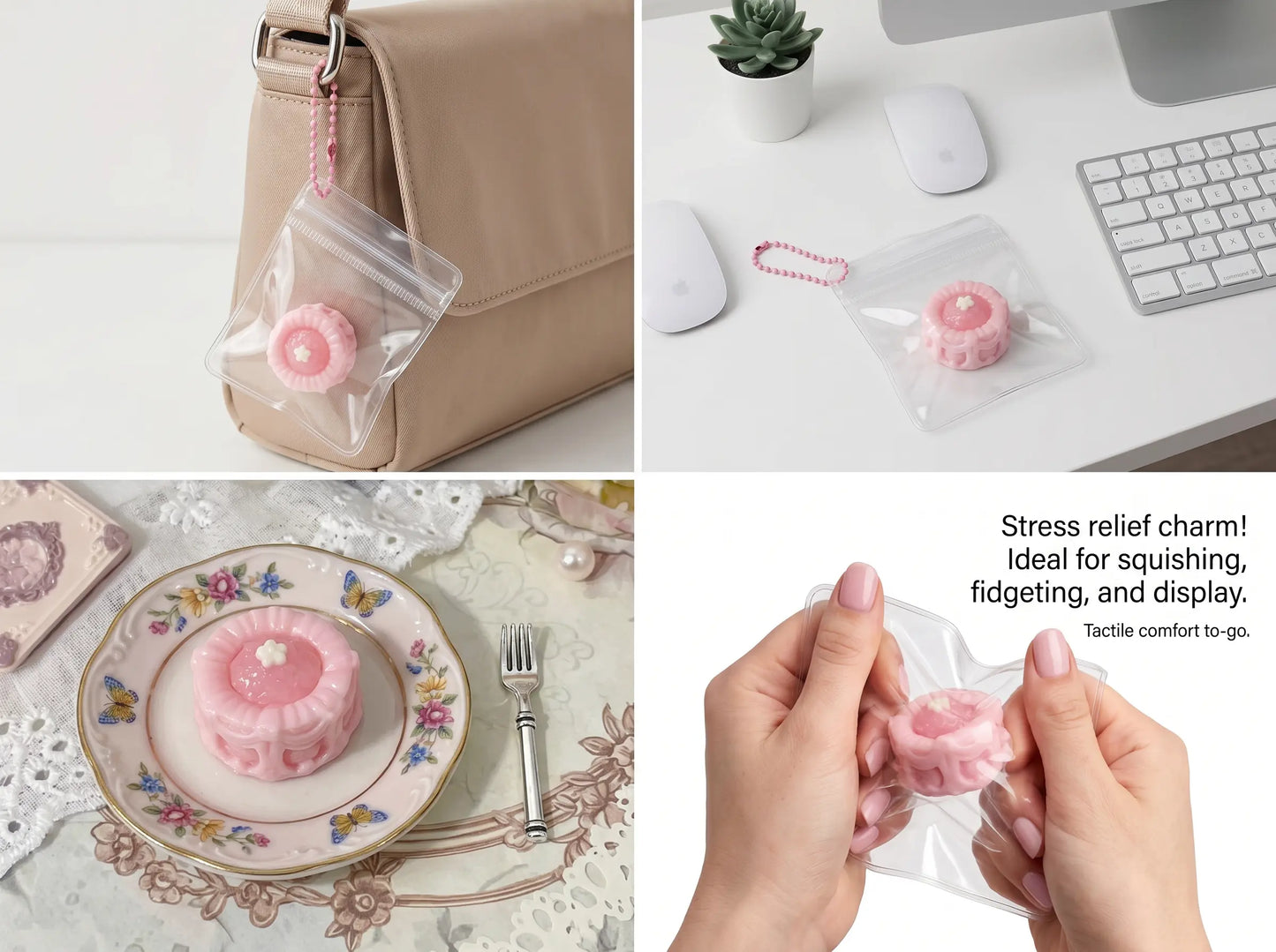 Eternal Floral Bouquet Squishy - Aesthetic Handmade Miniature Sensory Decor Toy