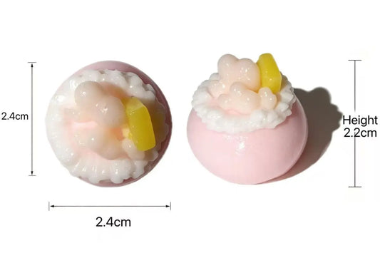 Whimsical Ribbon Layer Cake Squishy - Premium Artistic 3D Desktop Companion