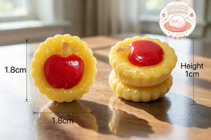 Cute Mini Apple Glazed Biscuit Squishy - Realistic 3D Food Toy