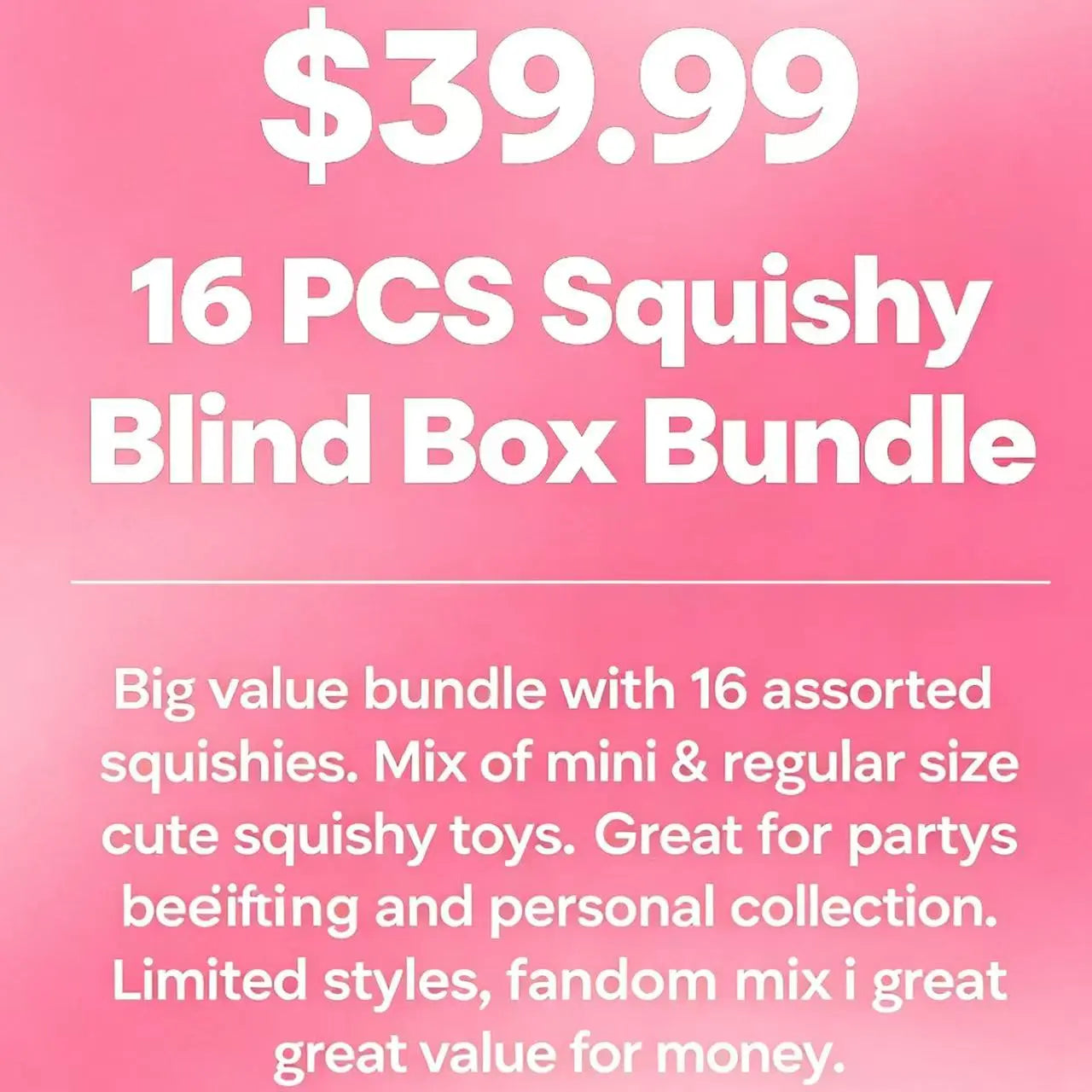 16 PCS Kawaii Mini Squishy Blind Box Bundle - Super Value Surprise Gift Set