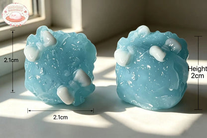 Glazed Icy Crystal Cluster Squishy - Realistic 3D Miniature Fidget Healing Toy