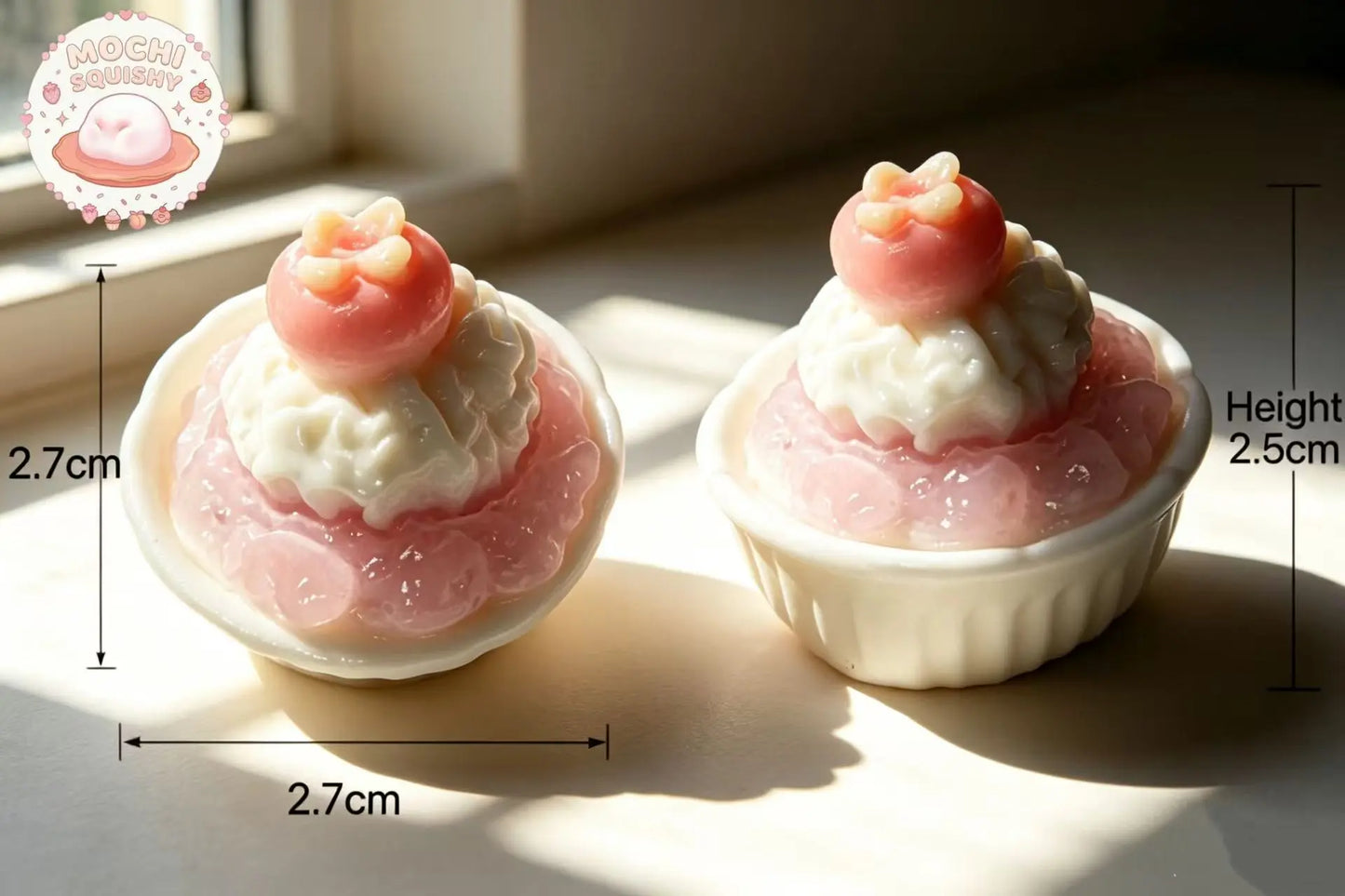 Aesthetic Frosty Berry Sorbet Squishy - Premium 3D Miniature Healing Toy for Desktop Decor